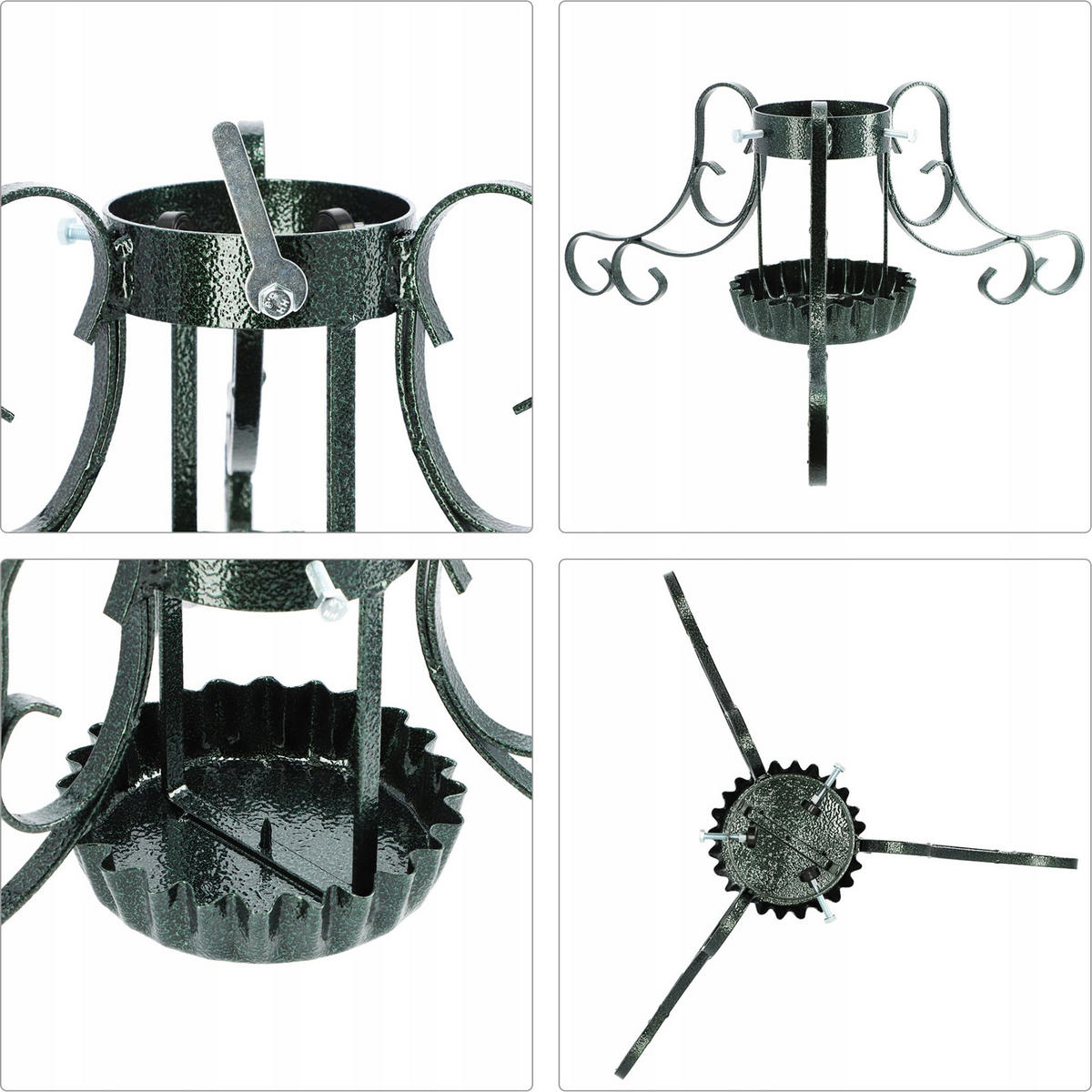 CHRISTBAUMSTÄNDER Stahl 60cm grün - Grün, Metall (26.3cm) - KADAX