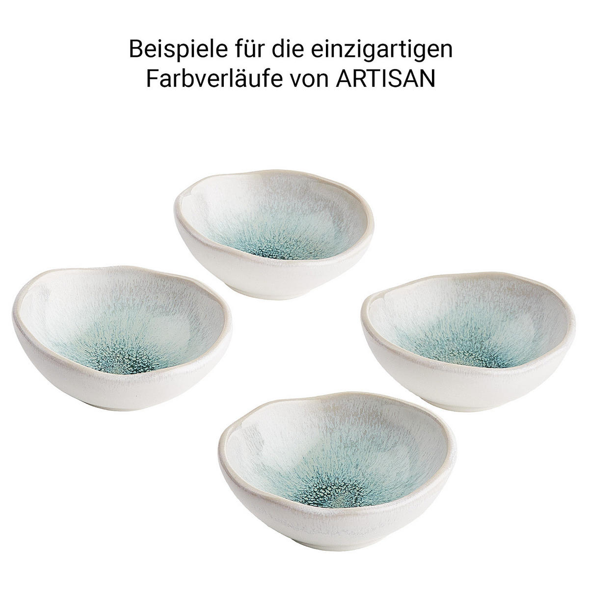 DIPSCHALEN 6er-Set Artisan 95 ml - Grün, Keramik (1/9/3.5cm) - Butlers
