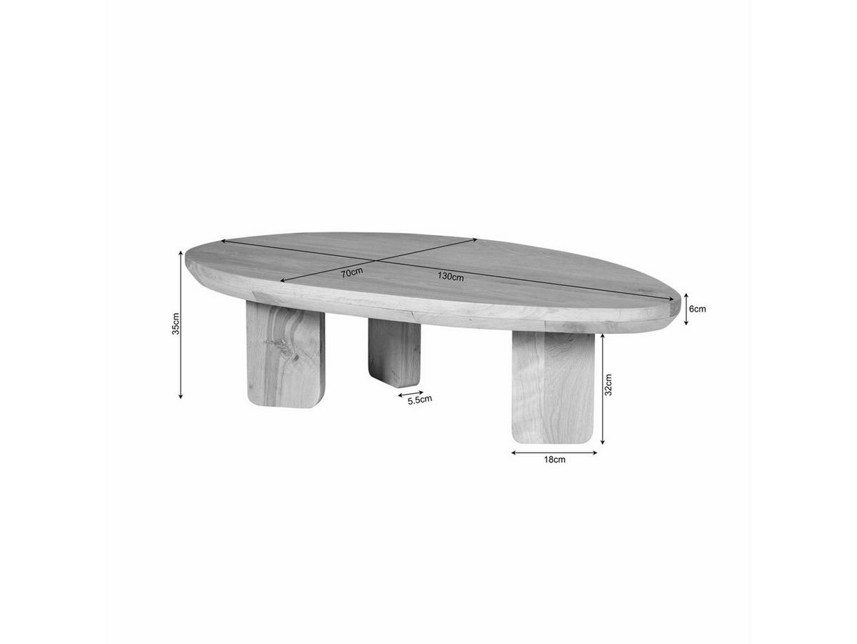 COUCHTISCH Zillah Eiche Natur Natur - Naturfarben, Holz (70/130/35cm)