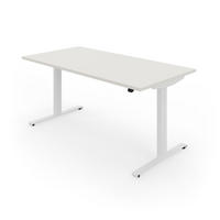 SCHREIBTISCH s22 elektrisch höhenverstellbar, 140 x 80 cm - Weiß, Holzwerkstoff/Kunststoff (80/140/62cm) - hali
