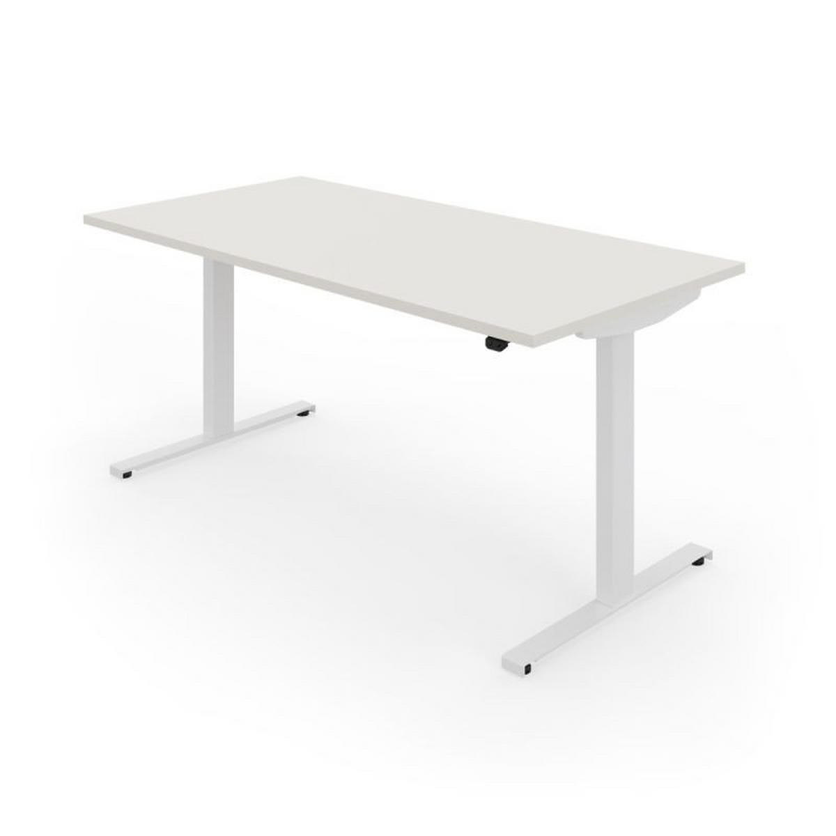 SCHREIBTISCH s22 elektrisch höhenverstellbar, 140 x 80 cm - Weiß, Holzwerkstoff/Kunststoff (80/140/62cm) - hali