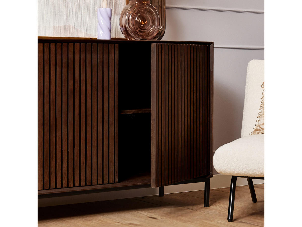 SIDEBOARD Dimora Mangoholz 165 cm / 45 cm Braun - Braun, Holz (165/85/45cm) - Villa Möbel