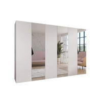 DREHTÜRENSCHRANK 202/300/52 6-türig - Schwarz/Weiß, Holz/Metall (300/202/52cm) - Abiks Möbel