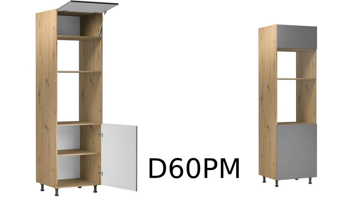 KÜCHENZEILE 440 cm - Langen KL8-M440 in Beige/Matt - Beige/Schwarz, Holz/Metall (440/248/58cm)