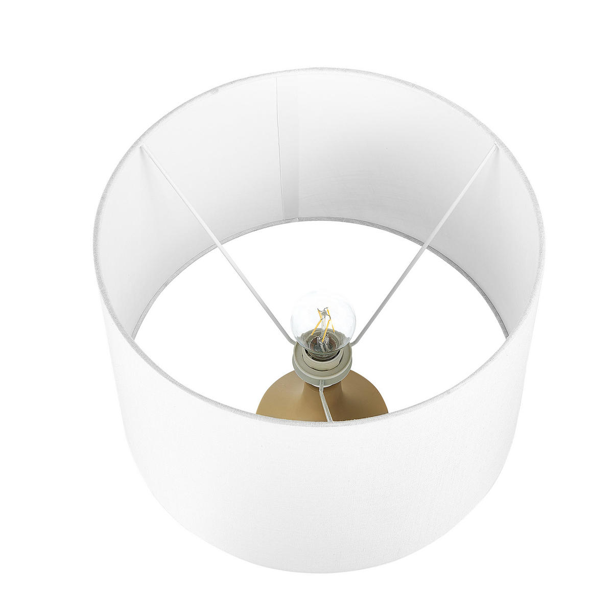 TISCHLAMPE Calvas 40/40/64 cm - Beige, Keramik (40/40/64cm) - Beliani