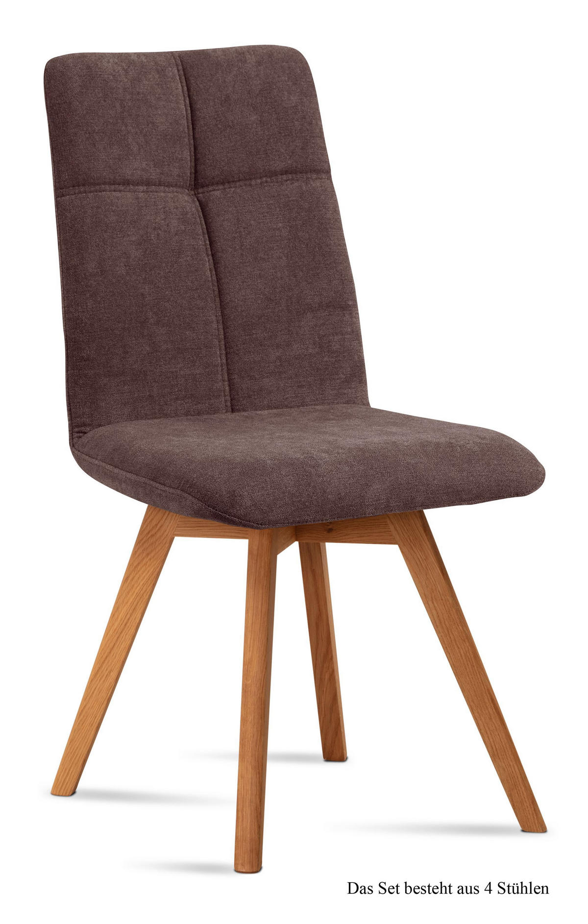 ESSZIMMERSTUHL (4er-Set) Dimut 47x92x60 Eiche geölt/Braun - Eichefarben/Braun, Kunststoff (60/92/47cm) - 58aufmkessel