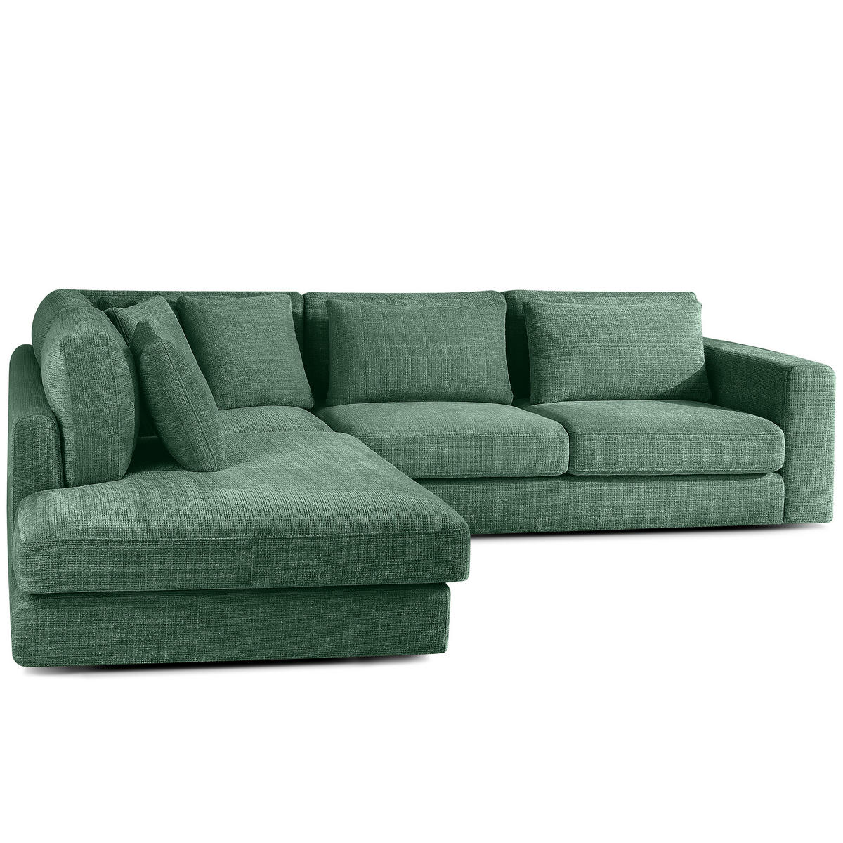 ECKSOFA links VERUS - Grün, Holz/Holzwerkstoff (297/248cm) - KONSIMO®
