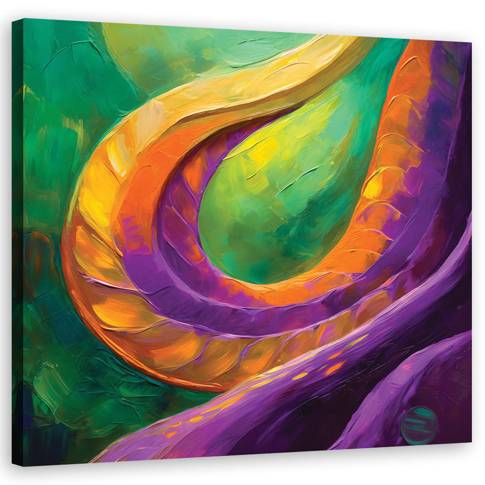 LEINWANDBILD, Bunte Abstraktion Aquarell 30x30cm - Multicolor, Textil (30/30cm) - Feeby