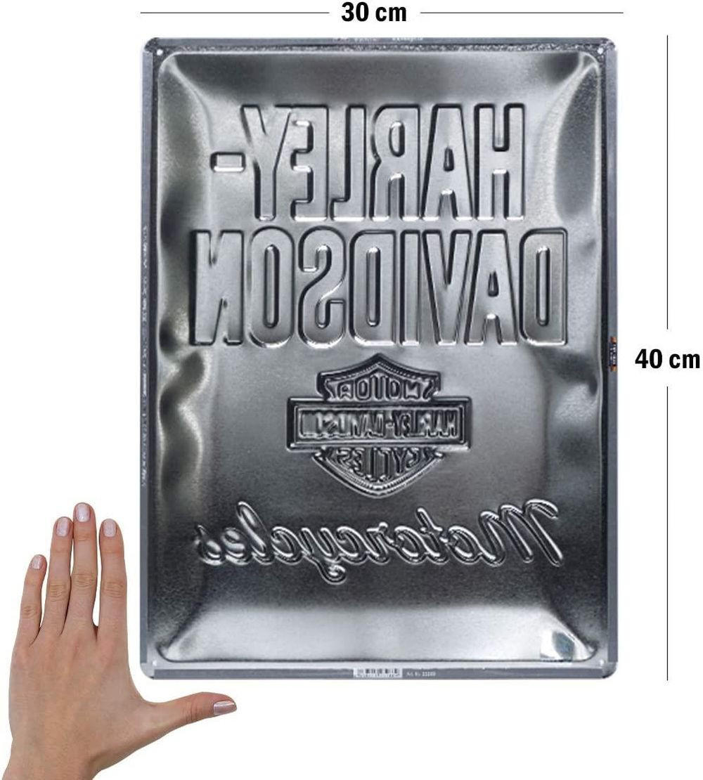 BLECHSCHILD 30/40 cm Harley-Davidson Motorcycles - Multicolor, Metall (30/40/0.2cm) - Nostalgic-Art