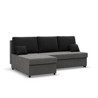 ECKSOFA MIT SCHLAFFUNKTION KEMI BONELL Grau/Schwarz - Schwarz/Grau, Textil (138/201cm) - Mebligo