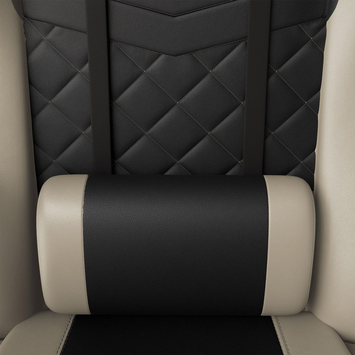 GAMINGSTUHL HyperSeat schwarz/beige - Beige/Schwarz, Kunststoff (63/131/121cm) - Juskys