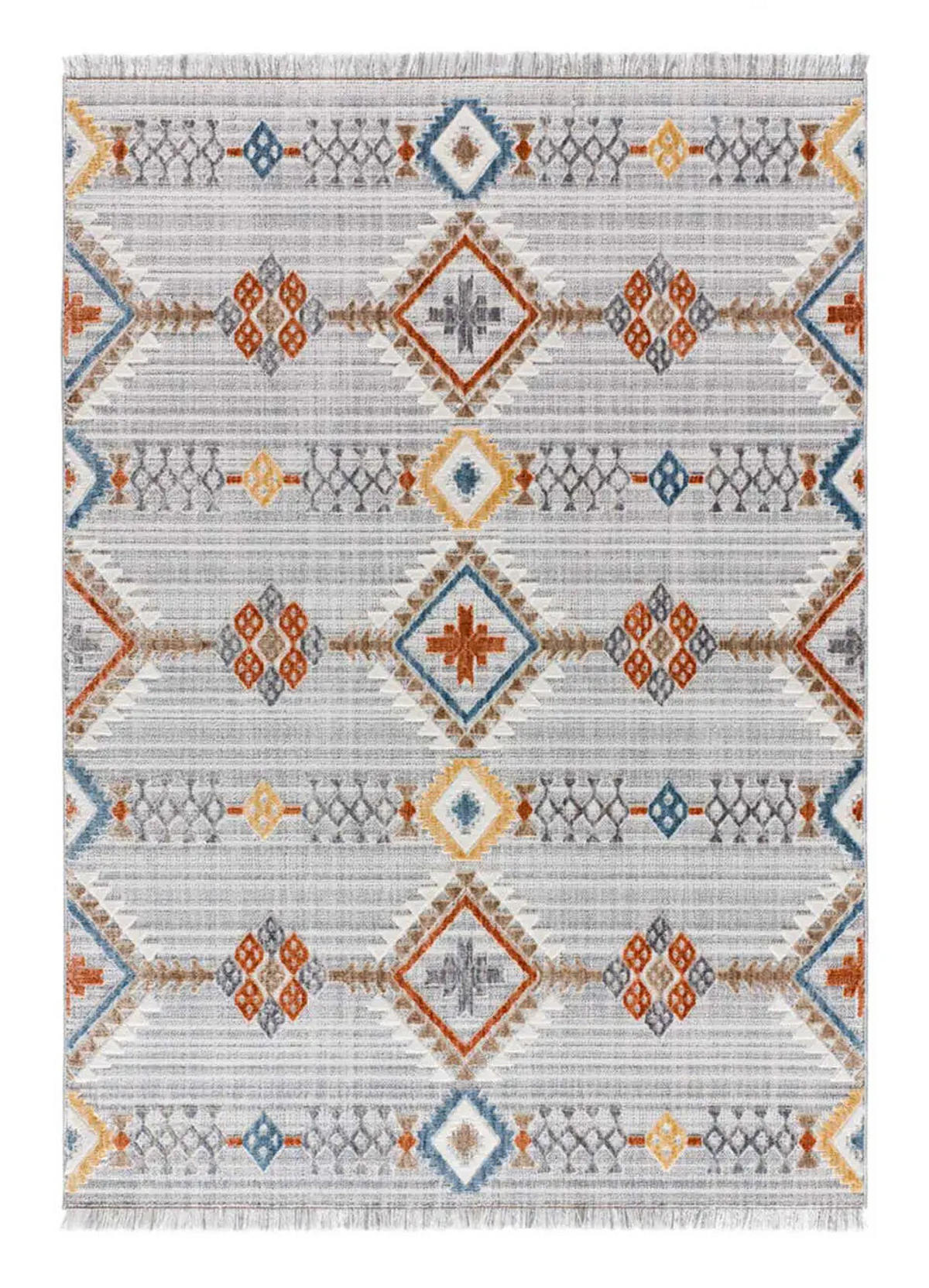 WEBTEPPICH Mehrfarbig Broadway 155/230 cm - Multicolor/Grau, Naturmaterialien/Textil (155/230cm) - Atticgo