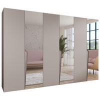 DREHTÜRENSCHRANK 202/300/52 6-türig - Beige, Holz/Metall (300/202/52cm) - Abiks Möbel