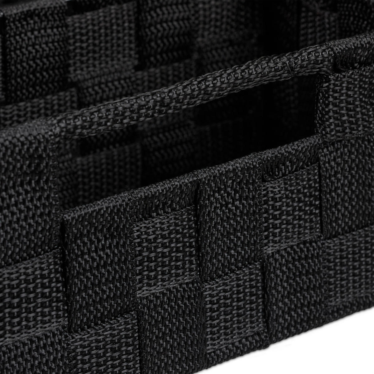 ÚLOŽNÝ kôš - čierna, kov/plast (32/10/21cm) - Relaxdays