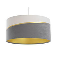 HÄNGELEUCHTE Grau 50/25 cm - Weiß/Grau, Kunststoff (50/0.4/25cm) - ONZENO