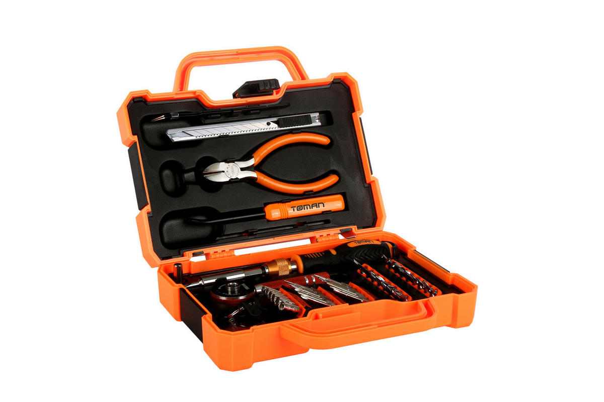 HANDWERKZEUG-SET Toman TT-4700-47-tlg - Orange, Metall (22/17cm) - Tesla