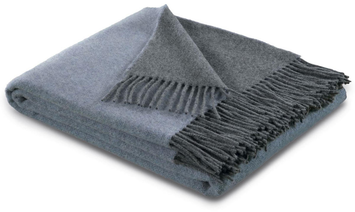 TAGESDECKE Plaid blau-grau 130 x 170cm - Blaugrau, Textil (130/170cm) - Biederlack