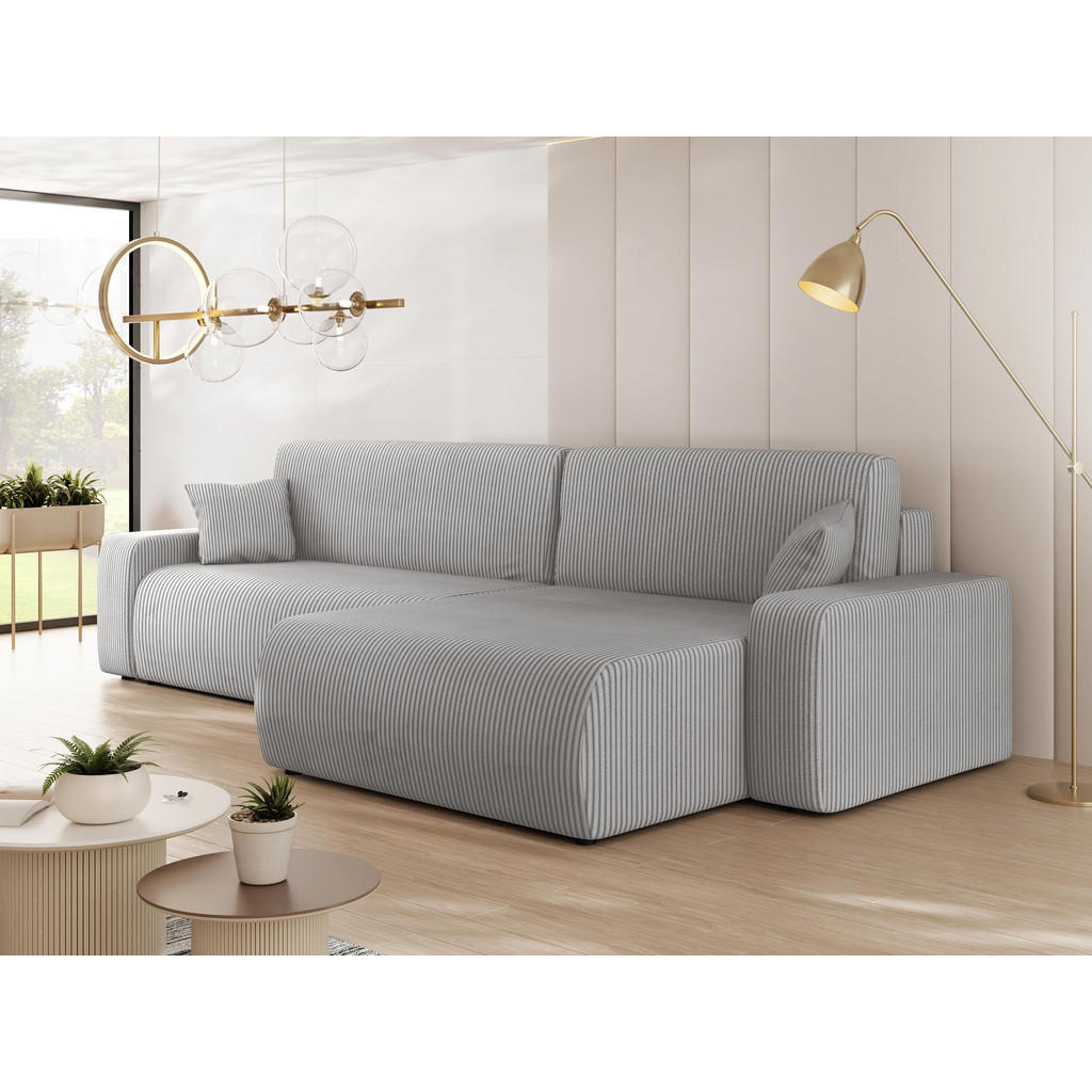 Thumbnail - Mirjan24 Ecksofa, Hellgrau, Textil, 6-Sitzer, L-Form,L-Form, 274x145 cm, Wohnzimmer, Sofas & Couches, Wohnlandschaften, ...