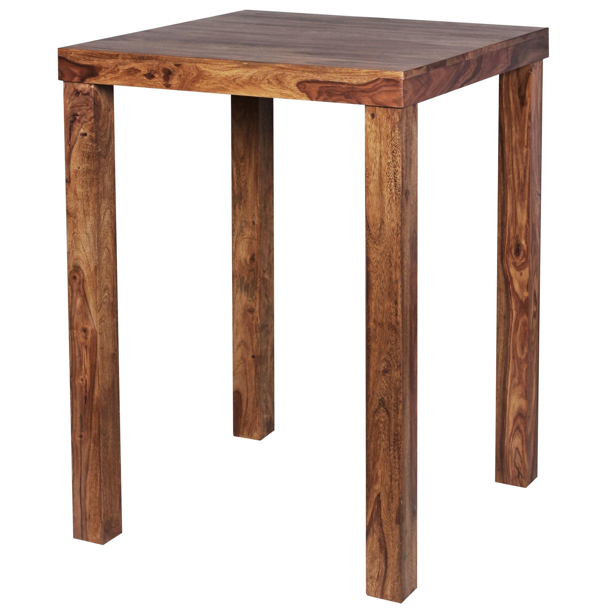BARTISCH – Massivholz, 80x80x110 cm, dunkelbraun, Landhaus-Stil - Dunkelbraun/Braun, Holz (80/80/110cm) - KADIMA DESIGN