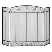 KAMINSCHUTZGITTER - Schwarz, Metall (1.6/80.5/105cm) - HOMCOM