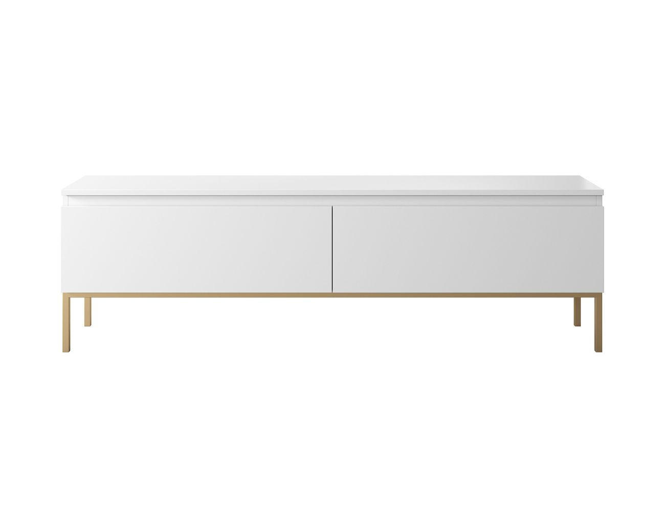 TV-SCHRANK Bemmi Weiß mit goldenen Metallbeinen 150 cm - Goldfarben/Weiß, Holzwerkstoff/Metall (150/46/32cm) - Selsey