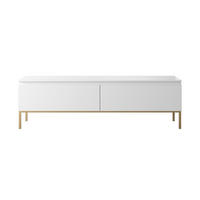 TV-SCHRANK Bemmi Weiß mit goldenen Metallbeinen 150 cm - Goldfarben/Weiß, Holzwerkstoff/Metall (150/46/32cm) - Selsey