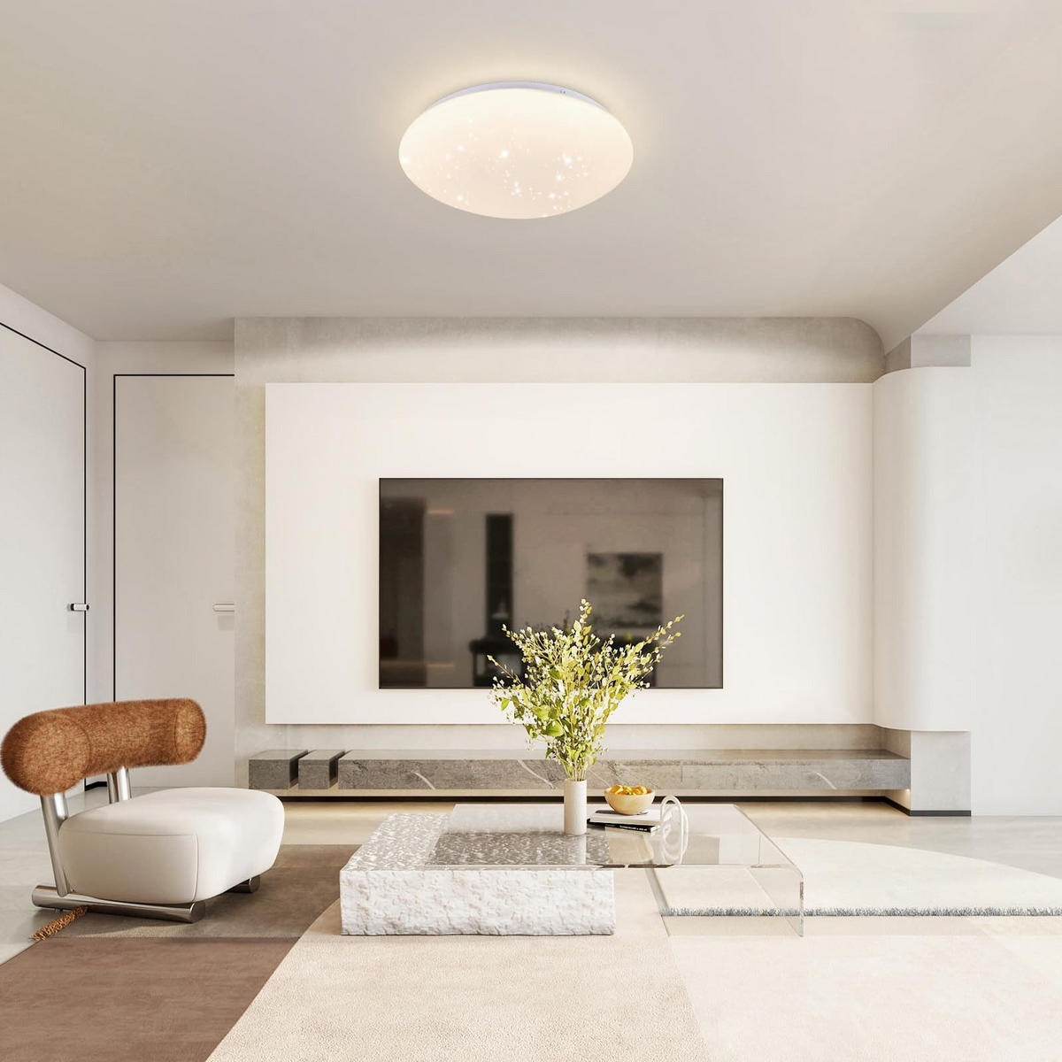 LED-DECKENLEUCHTE Malek 25.2/25.2/6.2 cm - Weiß, Kunststoff (25.2/25.2/6.2cm) - Nettlife