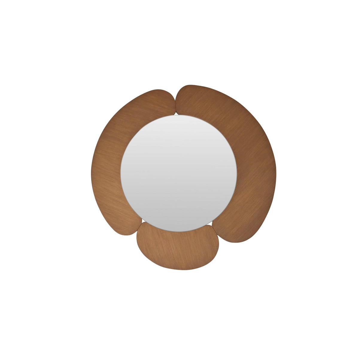 SPIEGEL Sara Natur aus Helles Mindiholz - Naturfarben, Holz (110/110/3cm) - Tikamoon