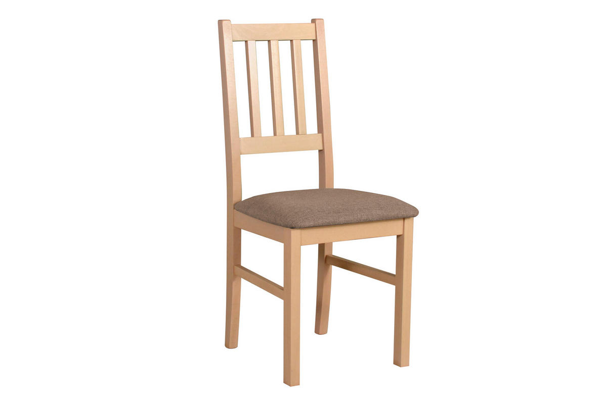 STUHL Bos 4 (2er Set) - Bronzefarben/Sonoma Eiche, Holz (43/94/40cm) - Leaf Design