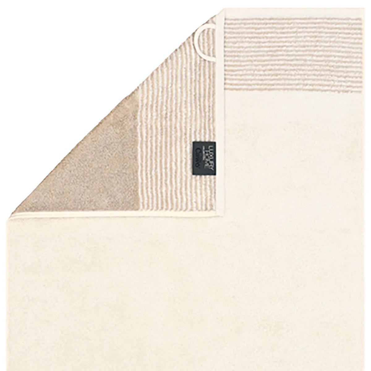 CAWÖ Luxury Home Gästetuch 3er Set, 30 x 50 cm – zweifarbig, extraflauschig - Beige, Naturmaterialien (30/50cm) - Cawoe