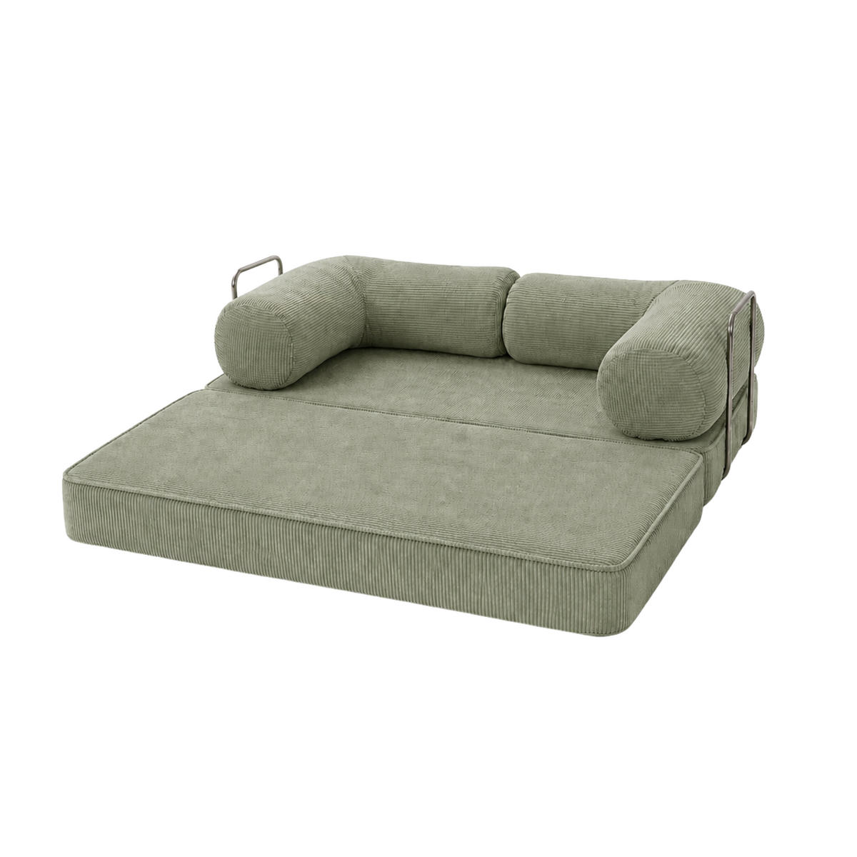 DESIGN Sofa aus Premium Stoff im zeitgenössischen Stil Olivgrün - Olivgrün, Textil (200/70/100cm) - SURB