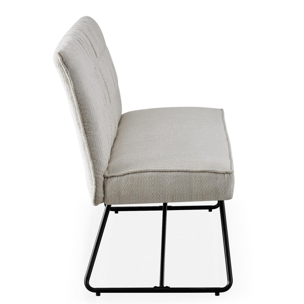 SITZBANK HANNAH - Creme, Metall (160/89/65cm) - DUBI Möbel