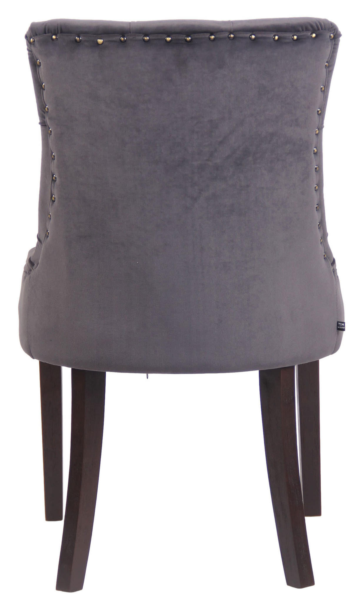 ESSZIMMERSTUHL Aboli Samt, antik Dunkelgrau - Dunkelgrau/Dunkelbraun, Holz/Textil (55/92/58cm) - TPFLiving