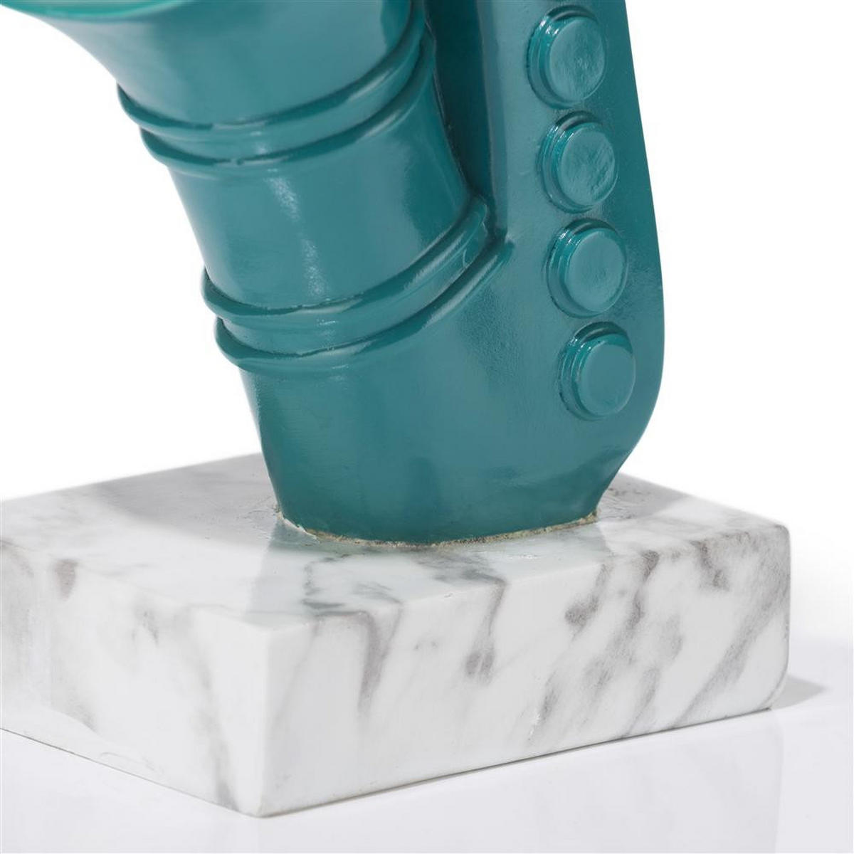 STATUE Saxophon Grün - Grün, Stein (10/13/39cm) - COCOMaison