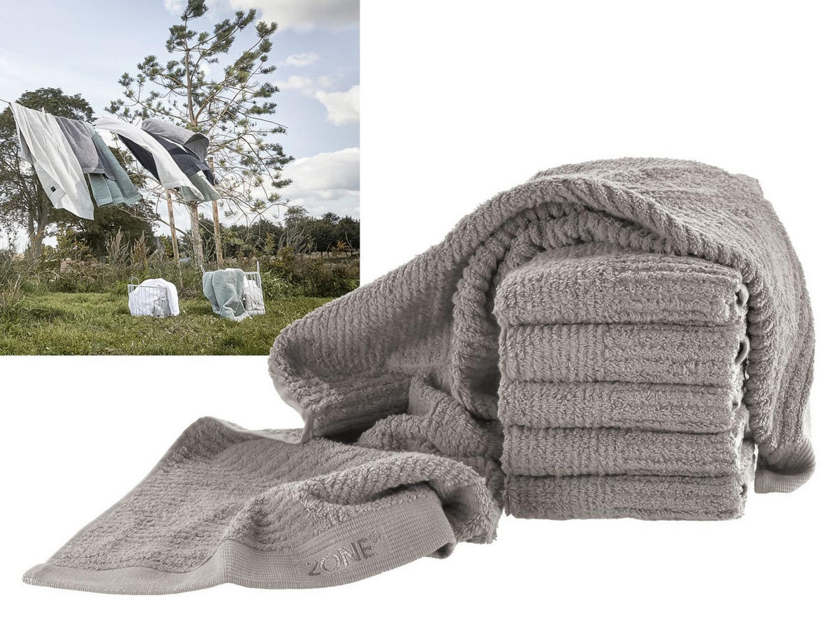 HANDTUCH Classic gull grey 50/100 cm - Grau, Textil (50/100cm) - Zone Denmark