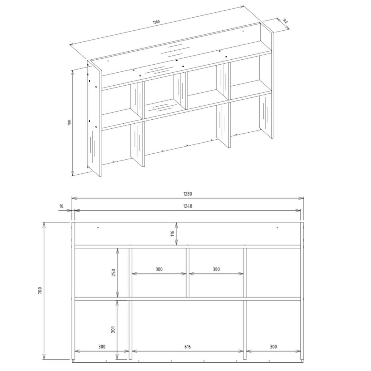SCHREIBTISCH Samo - Weiß, Holzwerkstoff (51/130/146cm) - kommodly