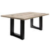 ESSZIMMERTISCH Eila 8 140 x 90 x 75 Esstisch Schwarzstahl/Sandeiche - Naturfarben, Holz (140/90/75cm) - 58aufmkessel