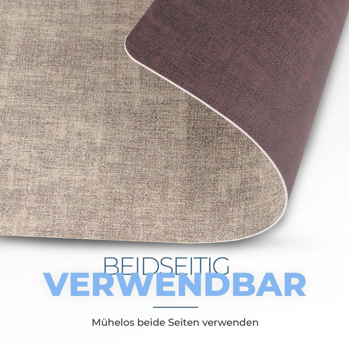 PLATZSET Lederimitat Beige/Braun (Struktur) 4er Set - Braun, Kunststoff (33/46cm) - Bestlivings