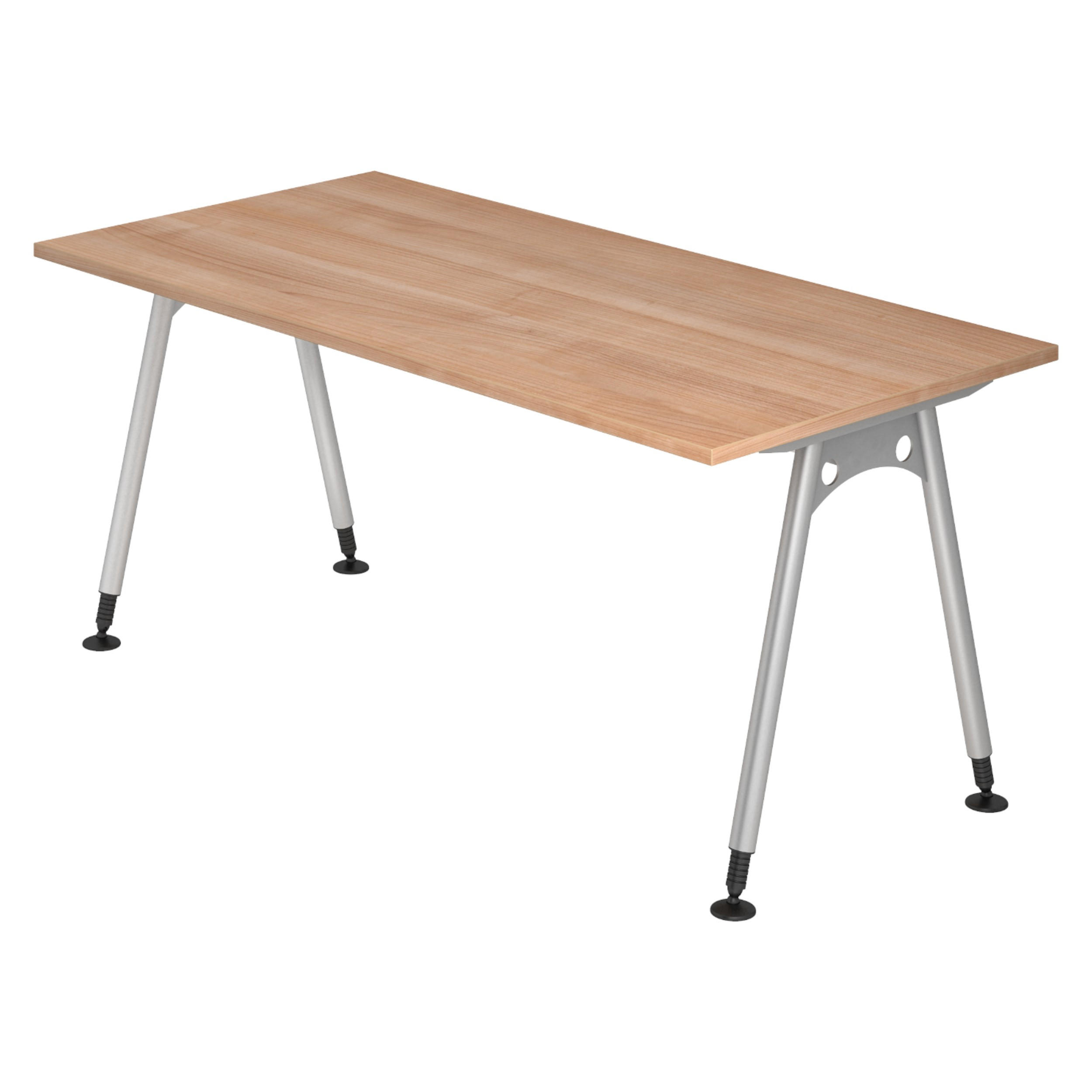 SCHREIBTISCH Serie-A 80/160/74 cm in Nussbaumfarben - Nussbaumfarben, Holzwerkstoff (80/160/74cm) - bümö