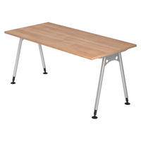SCHREIBTISCH Serie-A 80/160/74 cm in Nussbaumfarben - Nussbaumfarben, Holzwerkstoff (80/160/74cm) - bümö
