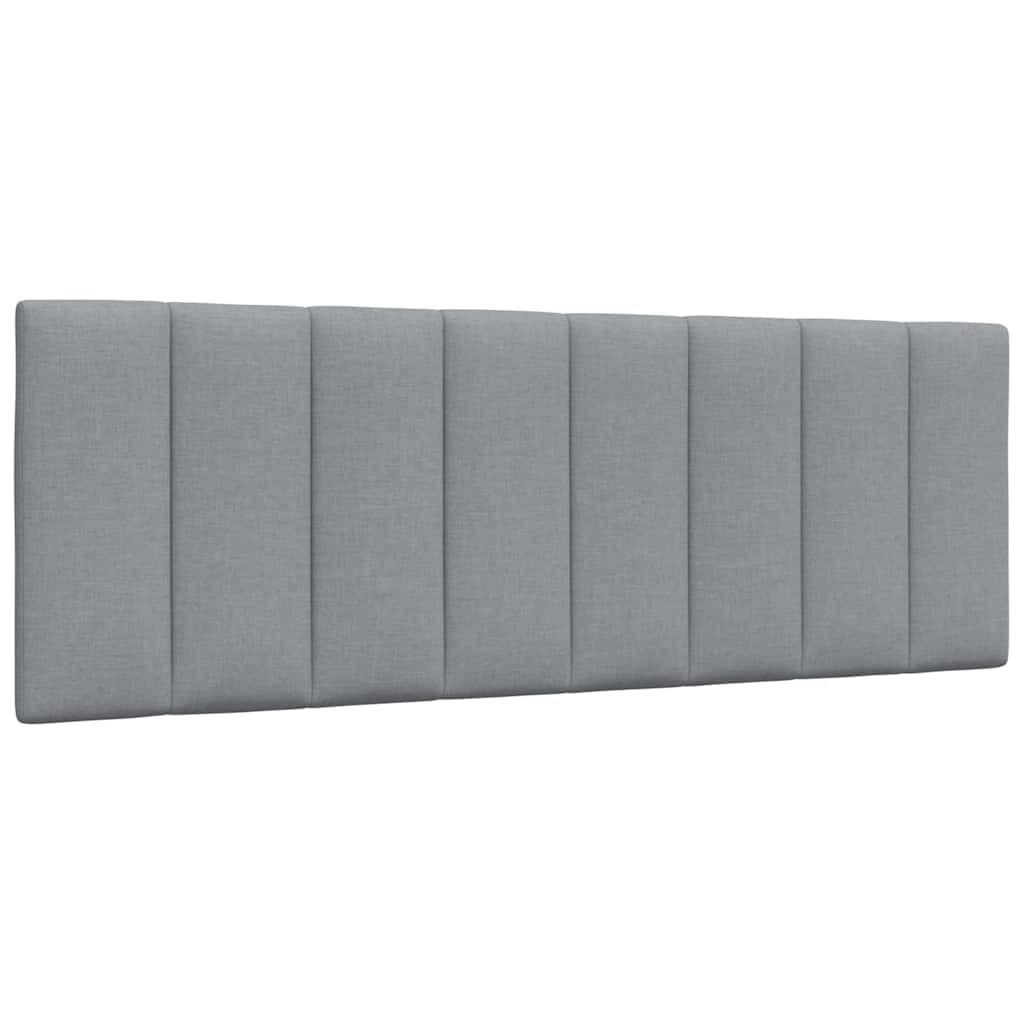 KOPFTEIL-KISSEN Hellgrau 140 Cm Stoff - Grau, Textil - vidaXL