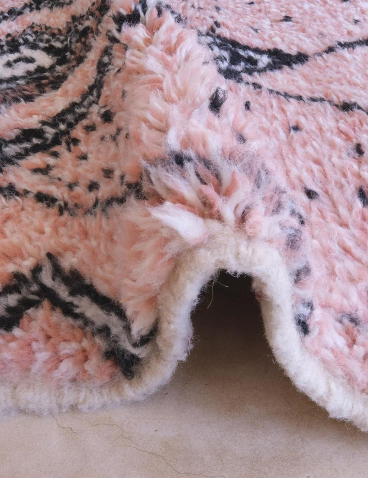 BERBERTEPPICH elegant im ethnischen Stil aus Wolle 200x 300 cm - Pink, Naturmaterialien (200/300cm) - AFK Living