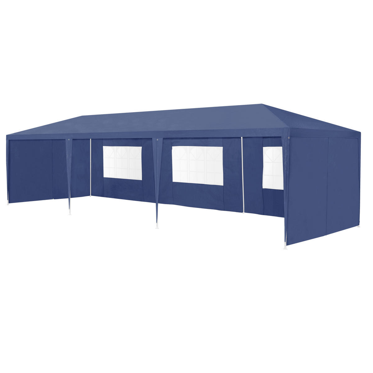 PARTYZELT Wedau - Dunkelblau, Kunststoff/Metall (900/255/300cm) - casa.pro