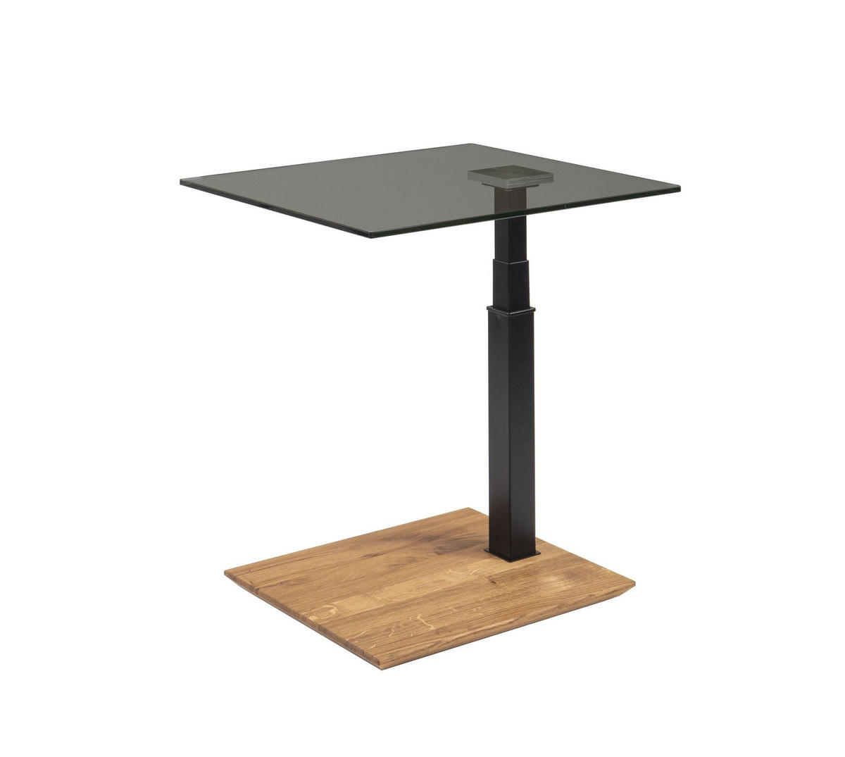 BEISTELLTISCH höhenverstellbar Catherine 55x47x47 Parsolglas Schwarz - Schwarz/Grau, Holz (55/47/47cm) - 58aufmkessel