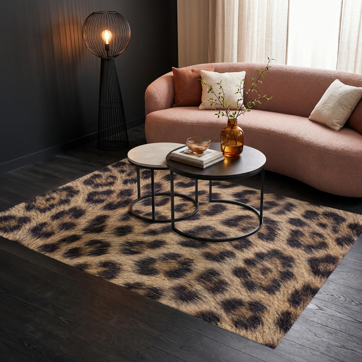 KOBERCE - Leopard - Kabát - Klasický - Hnedý - 200x140 cm - hnedá, textil/plast (200/0.4cm) - OnlyWow