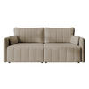 SCHLAFSOFA Pierra Beige hydrophober Samt - Beige/Schwarz, Kunststoff/Textil (215/100/112cm) - Selsey