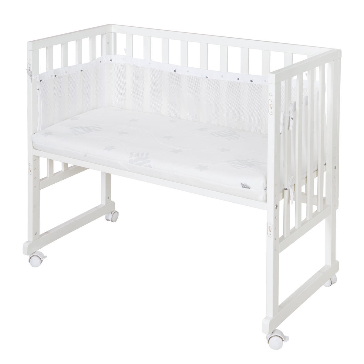 BEISTELLBETT Sternenzauber grau 3in1 Set 90 x 45 cm - Creme/Weiß, Holzwerkstoff (45/90cm) - Roba