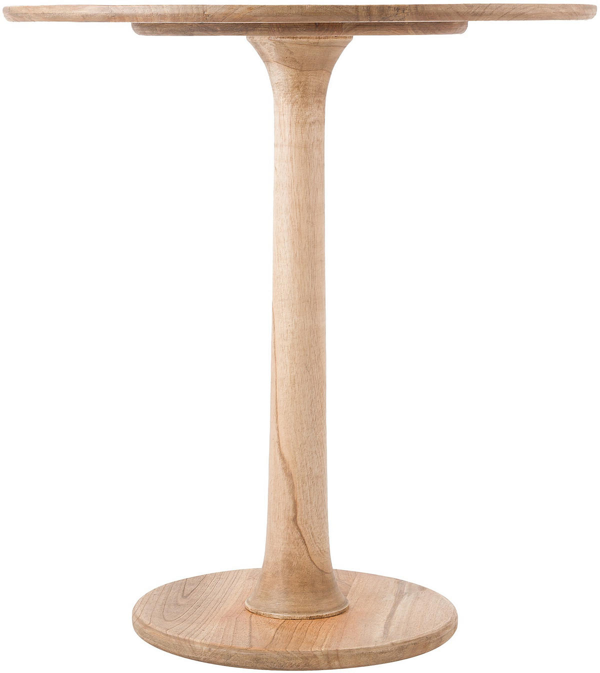 BEISTELLTISCH rund 70 cm Holz Natura - Eukalyptusholzfarben, Holz (70/70/77cm) - CLP
