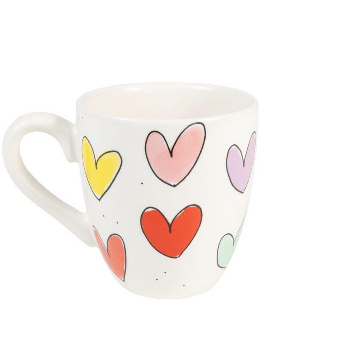 MINI-BECHER Herzen in Bunt - 200 ml - Multicolor, Keramik (0.2L) - Blond Amsterdam