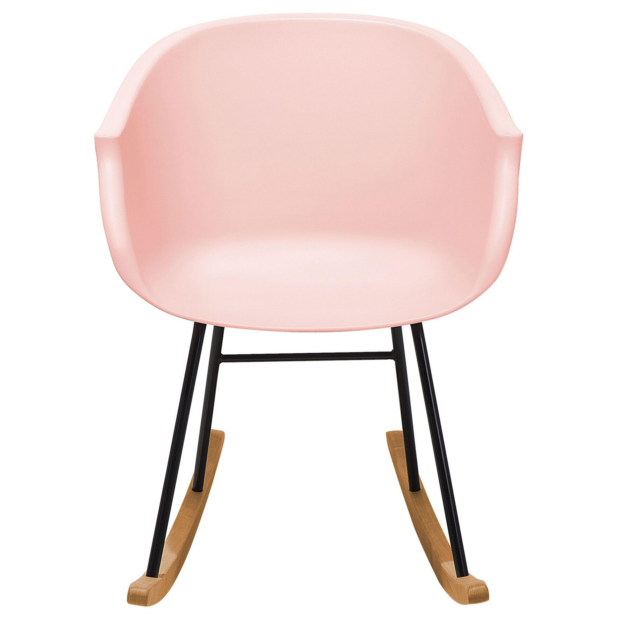 SCHAUKELSTUHL Kunststoff Rosa Harmony - Pink, Kunststoff/Metall (56/73/82cm) - Beliani